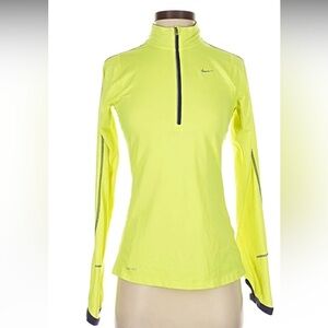 Nike Yellow half zip track top